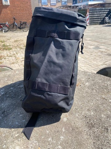 zijtas rugzak Arwy zwart met schouderstrap - Afbeelding 2